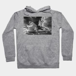 Clouds in the sky in black and white Hoodie